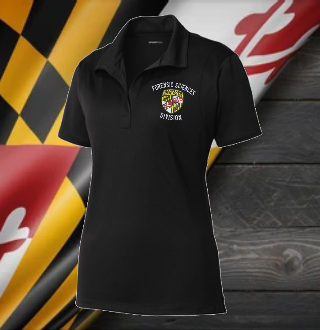Ladies Cut - Sport Tek Micropique Polo 100% Polyester w Embroidered MSP Forensic Science Division Logo