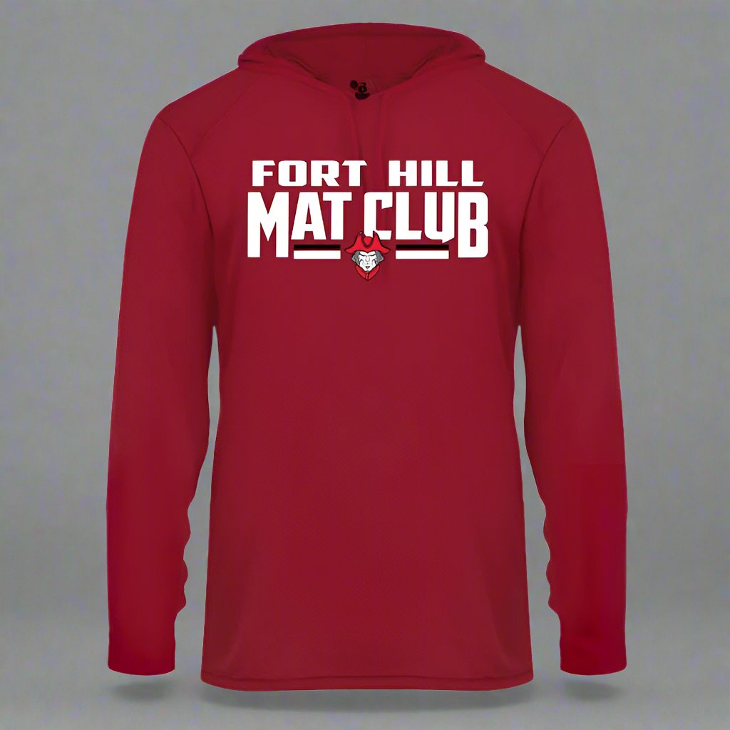 Design: 2 - Polyester Long Sleeved Hoodie with Printed Logo