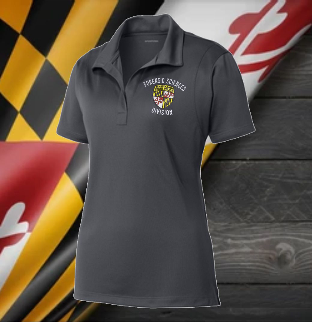 Ladies Cut - Sport Tek Micropique Polo 100% Polyester w Embroidered MSP Forensic Science Division Logo