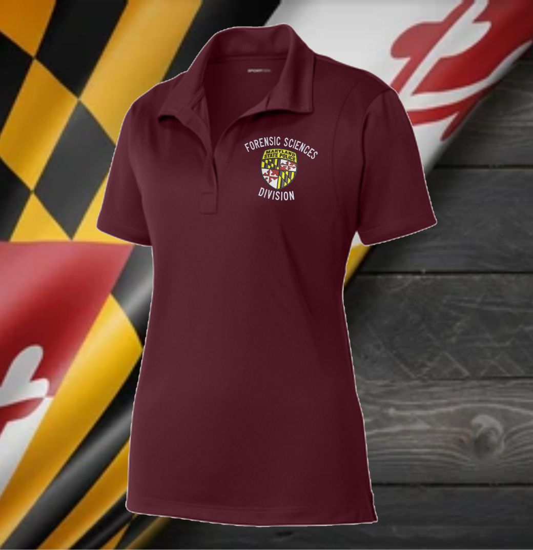 Ladies Cut - Sport Tek Micropique Polo 100% Polyester w Embroidered MSP Forensic Science Division Logo