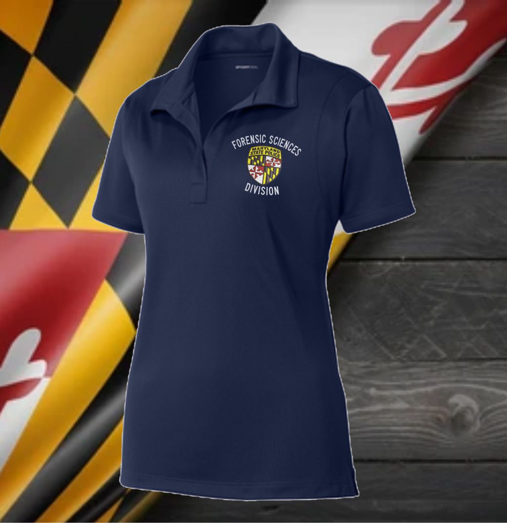 Ladies Cut - Sport Tek Micropique Polo 100% Polyester w Embroidered MSP Forensic Science Division Logo
