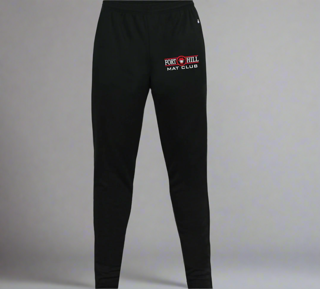 Polyester Moisture-Wicking Sweatpants with Embroidered Logo