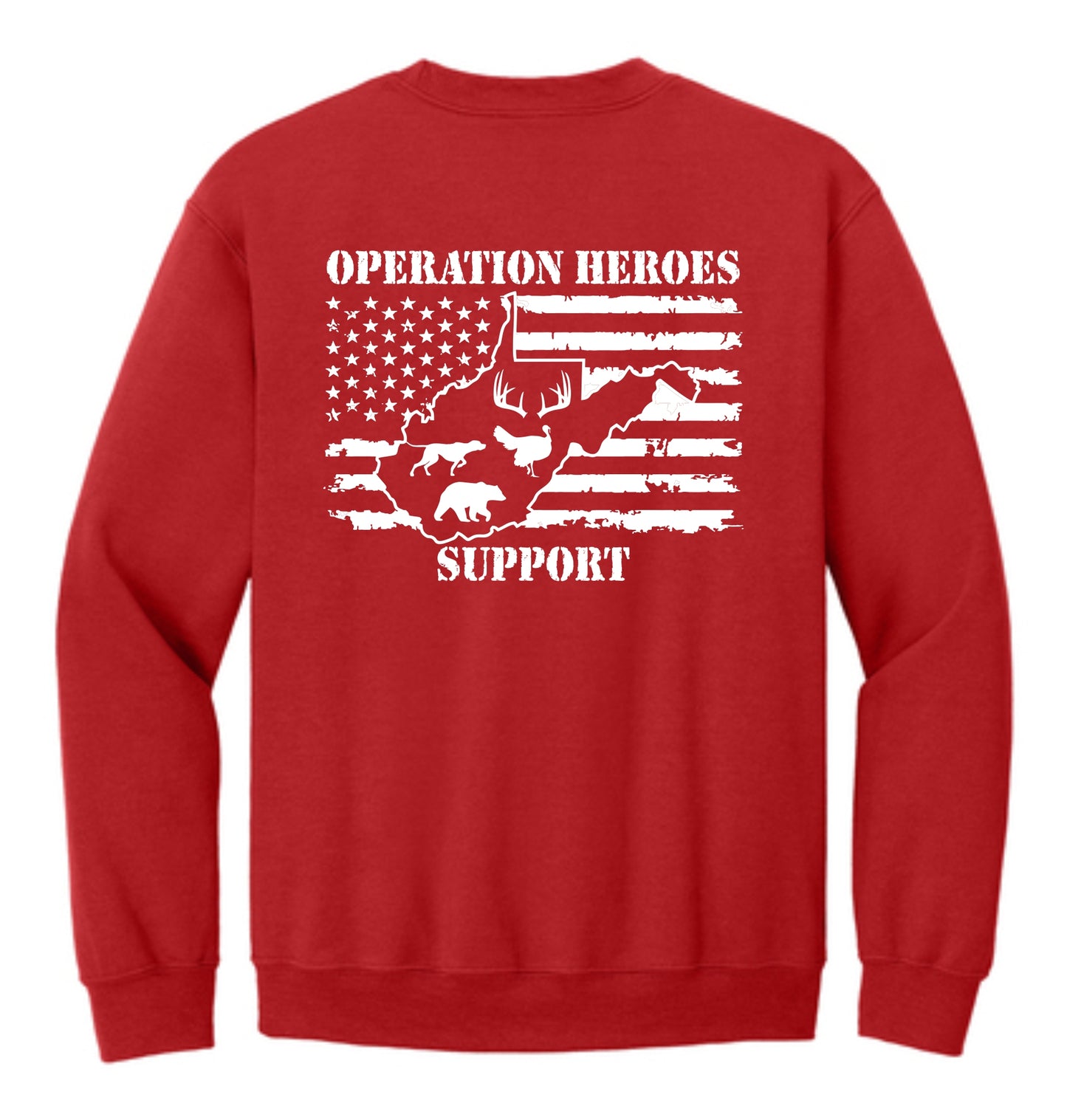 Screen printed Gildan Crewneck