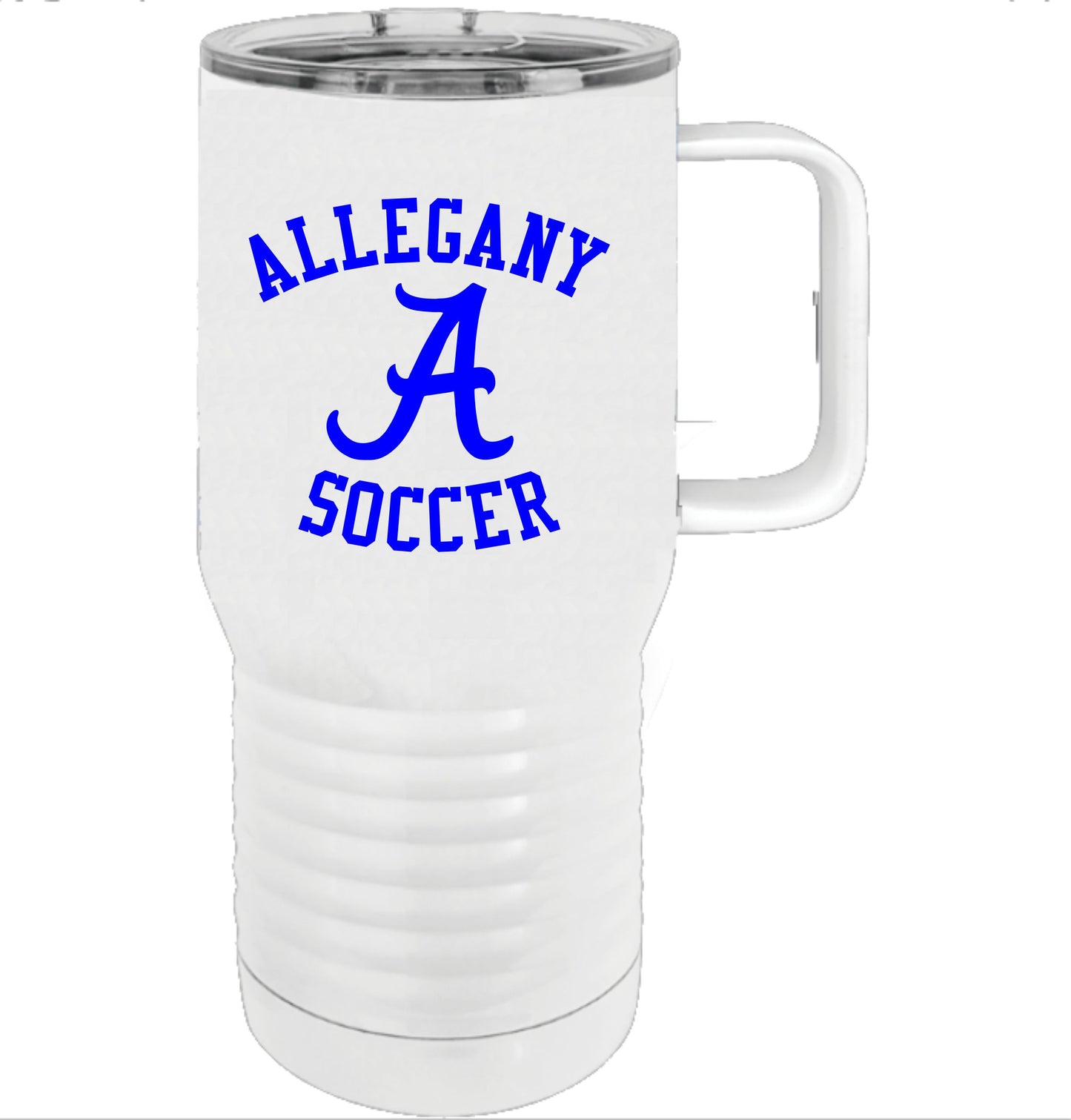 20oz. White Insulated Travel Mug with Slider Lid