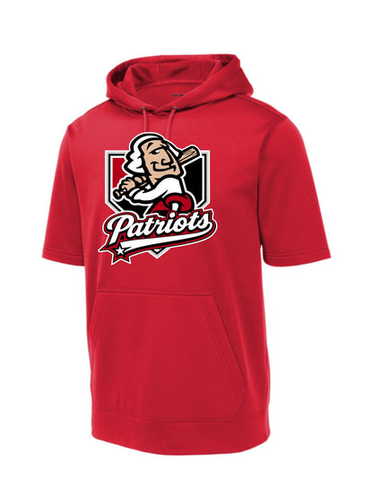Short Sleeve Hooded Pullover Sweatshirt