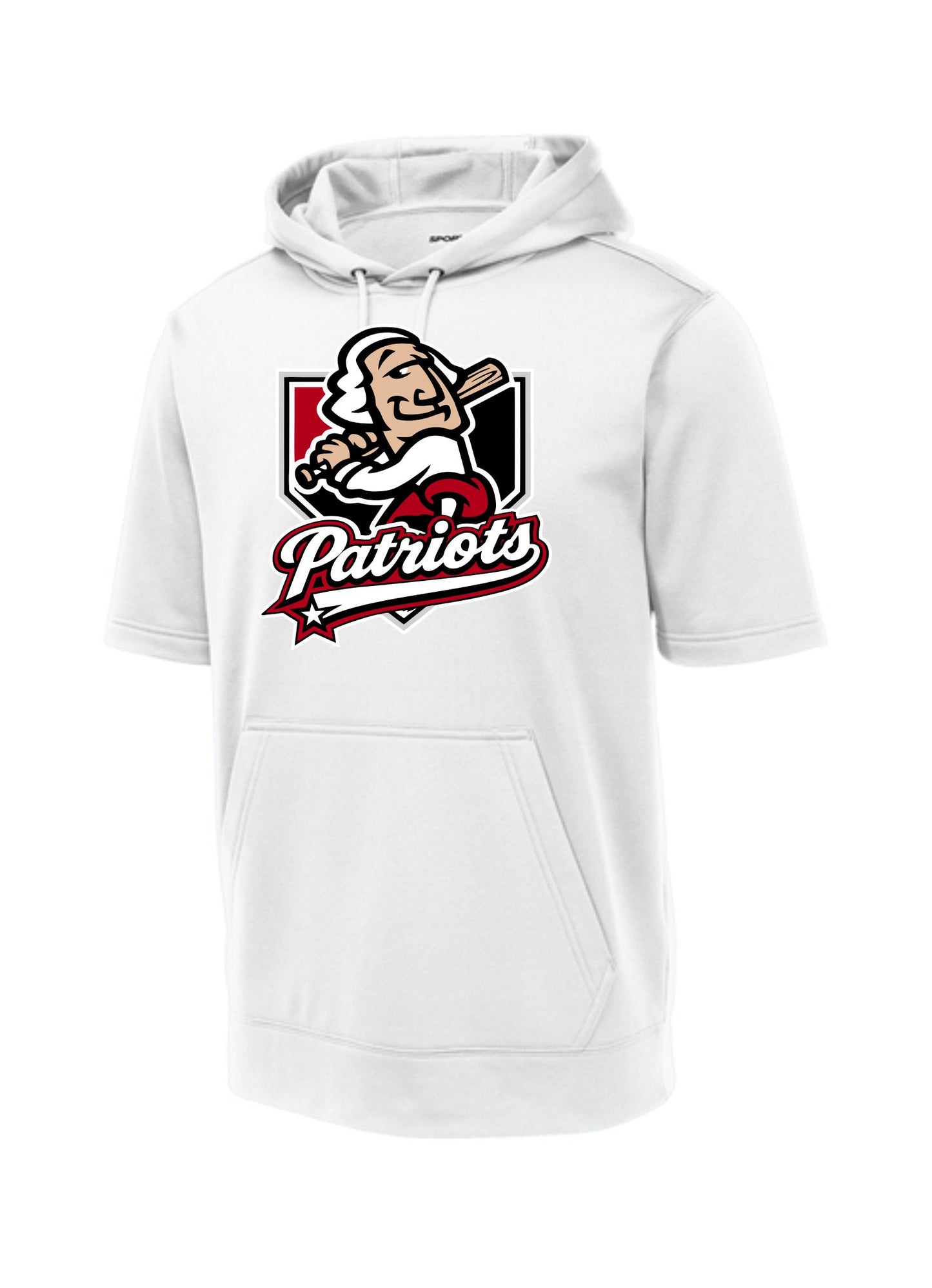 Short Sleeve Hooded Pullover Sweatshirt