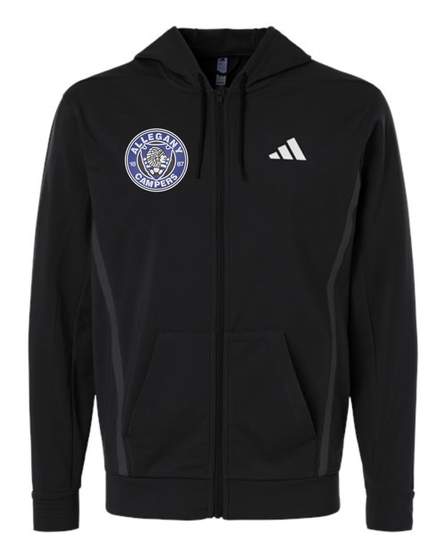 ADIDAS Game & Go Fleece Full-Zip Hooded Sweatshirt