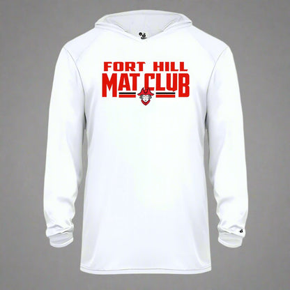 Design: 2 - Polyester Long Sleeved Hoodie with Printed Logo