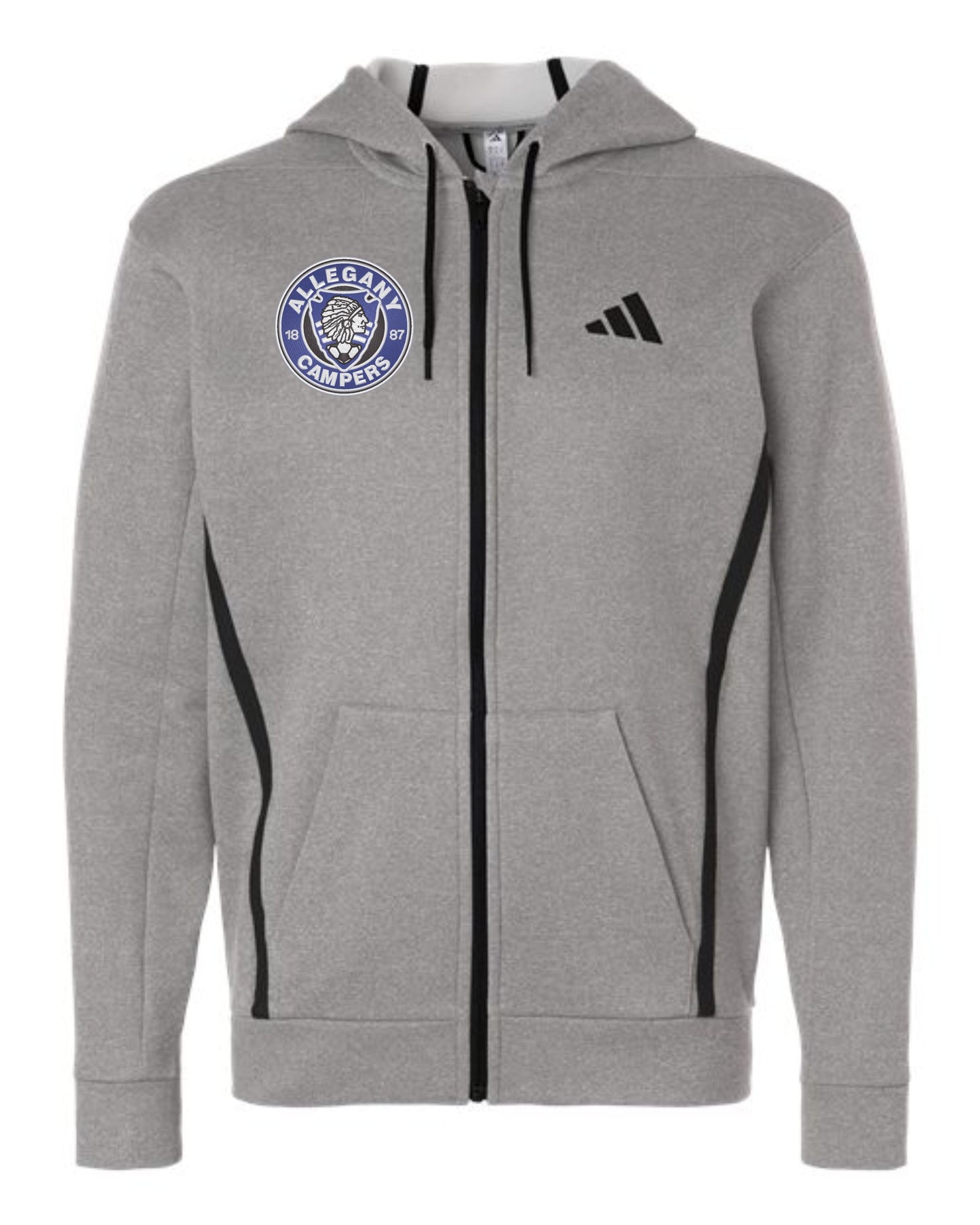ADIDAS Game & Go Fleece Full-Zip Hooded Sweatshirt