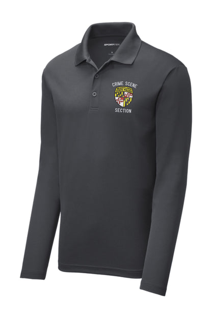 MSP Crime Scene Section LONG SLEEVE Unisex Polo - Graphite