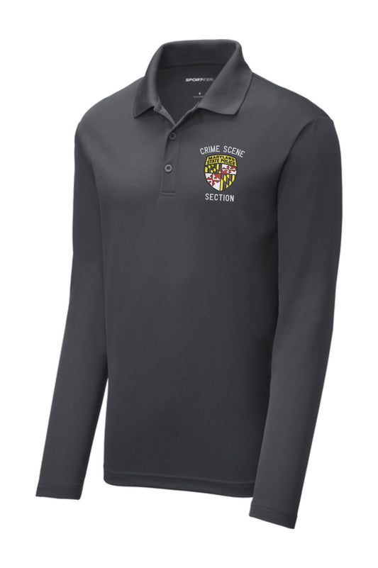 MSP Crime Scene Section LONG SLEEVE Unisex Polo - Graphite