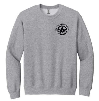 Screen printed Gildan Crewneck