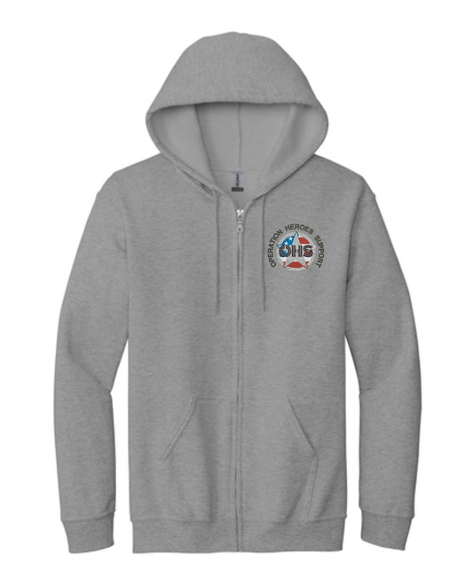 Full-Zip Embroidered Hoodie