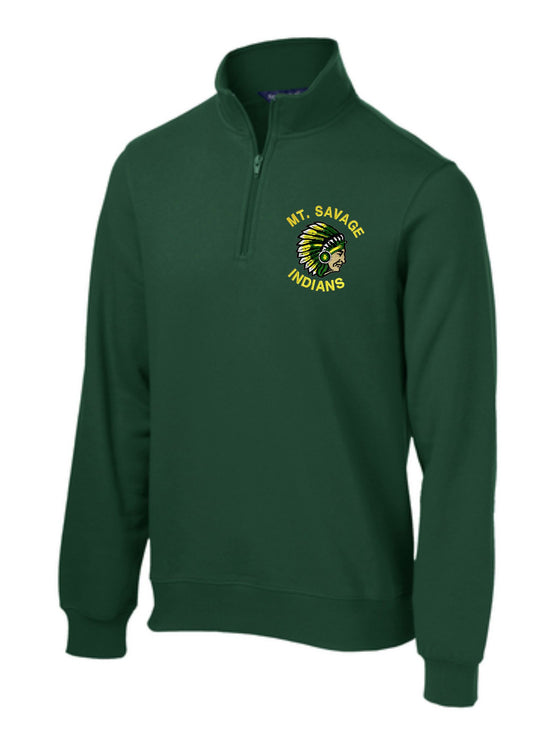 1/4-Zip Sweatshirt w Embroidery Logo