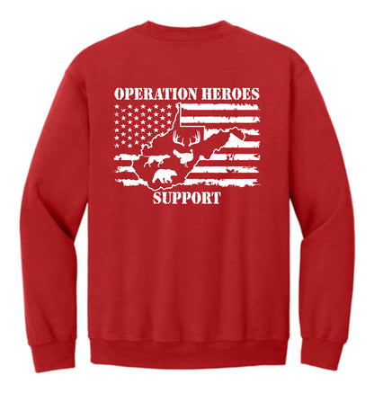 Screen printed Gildan Crewneck
