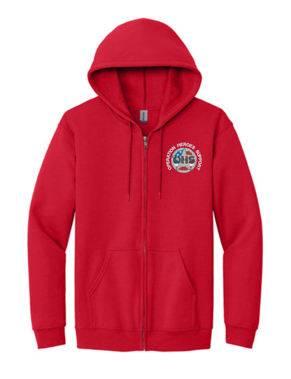 Full-Zip Embroidered Hoodie